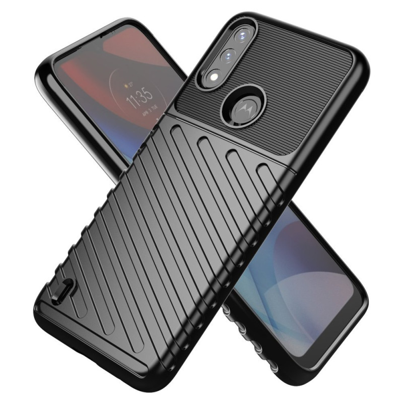 Thunder Case lankstus šarvuotas dangtelis Motorola Moto E7 Power juodas