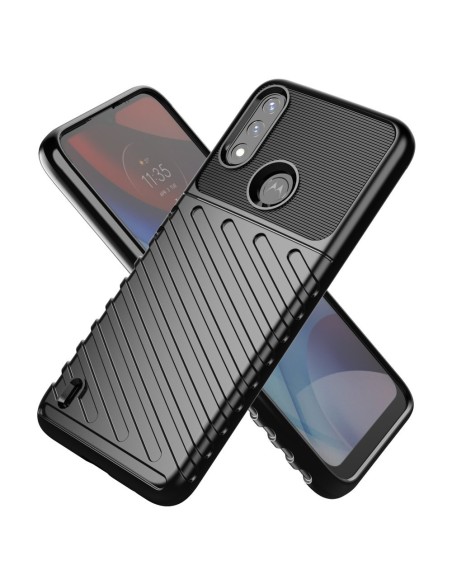 Thunder Case lankstus šarvuotas dangtelis Motorola Moto E7 Power juodas