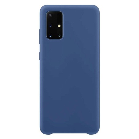 Silicone Case lankstus silikoninis dėklo dangtelis, skirtas Samsung Galaxy S21 Ultra 5G tamsiai mėlynas