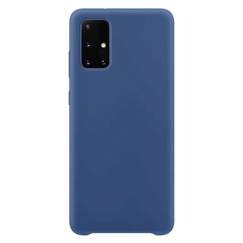 Silicone Case lankstus silikoninis dėklo dangtelis, skirtas Samsung Galaxy S21+ 5G (S21 Plus 5G) tamsiai mėlynas
