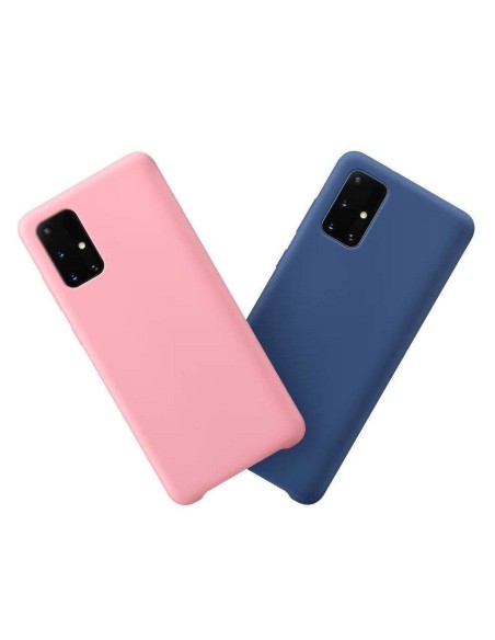 Silicone Case lankstus silikoninis dėklo dangtelis, skirtas Samsung Galaxy S21+ 5G (S21 Plus 5G) tamsiai mėlynas
