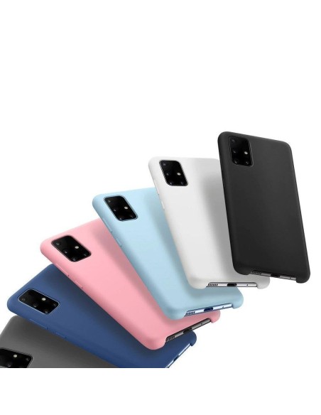 Silicone Case lankstus silikoninis dėklo dangtelis, skirtas Samsung Galaxy S21+ 5G (S21 Plus 5G) tamsiai mėlynas