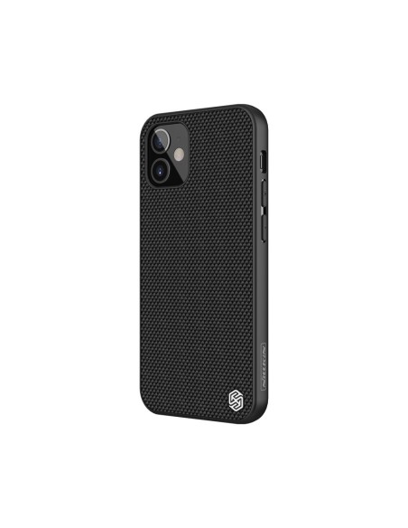 Nillkin Textured Case tvirtas sustiprintas dėklas su gelio rėmeliu ir nailonine nugara, skirtas iPhone 12 mini juodai Nillkin Textured Case tvirtas sustiprintas dėklas su gelio rėmeliu ir nailonine nugara, skirtas iPhone 12 mini juodai