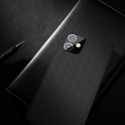 Nillkin Textured Case tvirtas sustiprintas dėklas su gelio rėmeliu ir nailonine nugara, skirtas iPhone 12 mini juodai