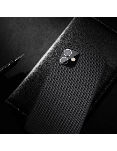 Nillkin Textured Case tvirtas sustiprintas dėklas su gelio rėmeliu ir nailonine nugara, skirtas iPhone 12 mini juodai Nillkin Textured Case tvirtas sustiprintas dėklas su gelio rėmeliu ir nailonine nugara, skirtas iPhone 12 mini juodai