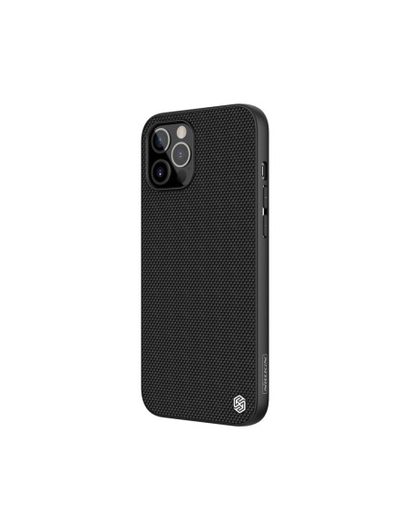Nillkin Textured Case tvirtas sustiprintas dėklas su gelio rėmeliu ir nailonine nugara, skirtas iPhone 12 Pro Max juodai Nillkin Textured Case tvirtas sustiprintas dėklas su gelio rėmeliu ir nailonine nugara, skirtas iPhone 12 Pro Max juodai