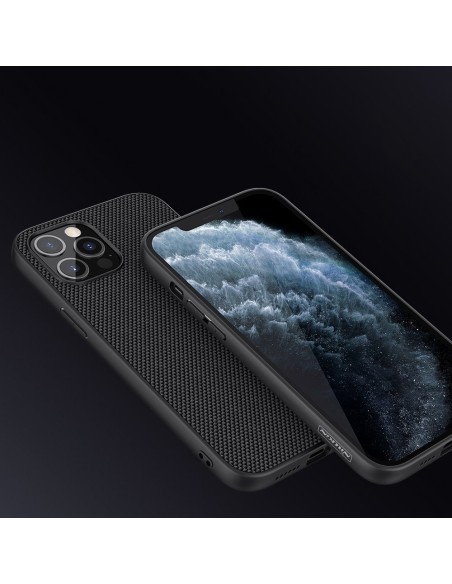 Nillkin Textured Case tvirtas sustiprintas dėklas su gelio rėmeliu ir nailonine nugara, skirtas iPhone 12 Pro Max juodai Nillkin Textured Case tvirtas sustiprintas dėklas su gelio rėmeliu ir nailonine nugara, skirtas iPhone 12 Pro Max juodai
