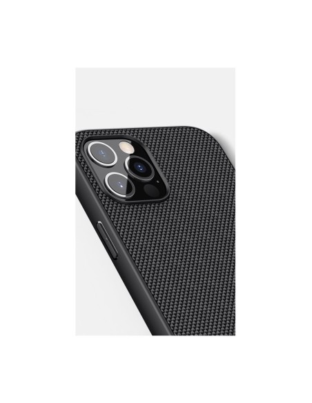 Nillkin Textured Case tvirtas sustiprintas dėklas su gelio rėmeliu ir nailonine nugara, skirtas iPhone 12 Pro Max juodai Nillkin Textured Case tvirtas sustiprintas dėklas su gelio rėmeliu ir nailonine nugara, skirtas iPhone 12 Pro Max juodai