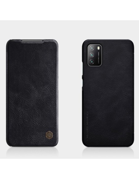 Nillkin Qin odinis dėklas Xiaomi Poco M3 juodas Nillkin Qin odinis dėklas Xiaomi Poco M3 juodas