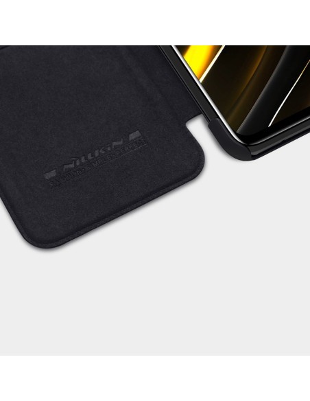 Nillkin Qin odinis dėklas Xiaomi Poco M3 juodas Nillkin Qin odinis dėklas Xiaomi Poco M3 juodas