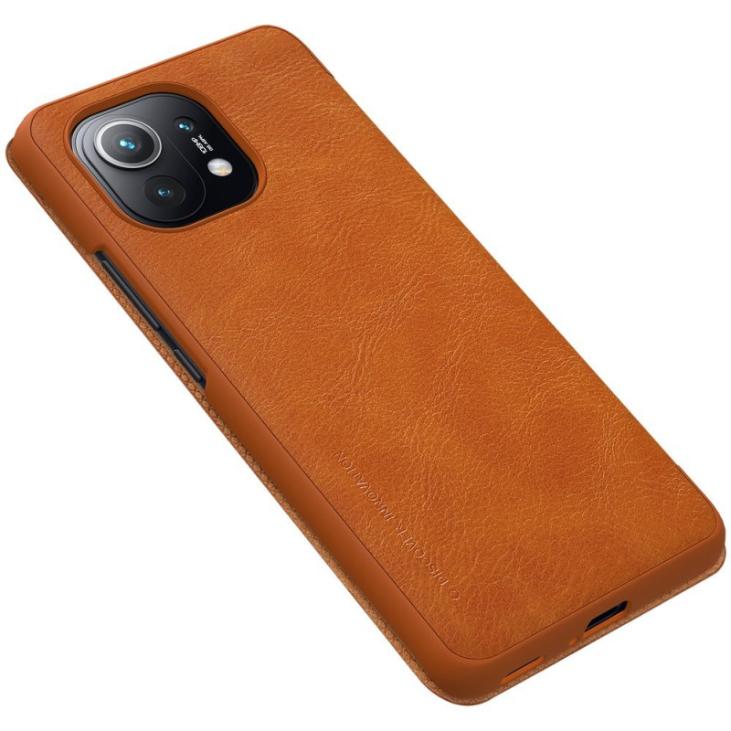 Nillkin Qin odinis dėklas skirtas Xiaomi Mi 11 rudas