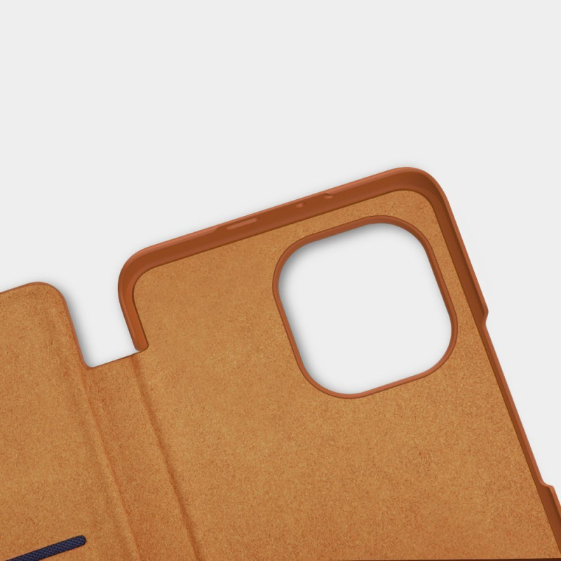 Nillkin Qin odinis dėklas skirtas Xiaomi Mi 11 rudas