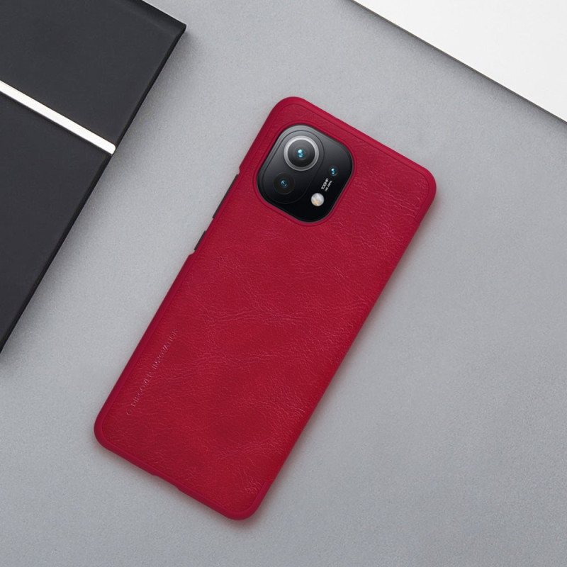Nillkin Qin odinis dėklas skirtas Xiaomi Mi 11 rudas