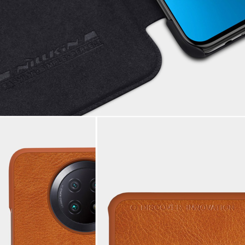 Nillkin Qin odinis dėklas skirtas Xiaomi Redmi Note 9T 5G juodas