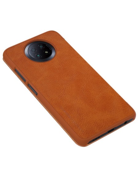 Nillkin Qin odinis dėklas, skirtas Xiaomi Redmi Note 9T 5G rudas