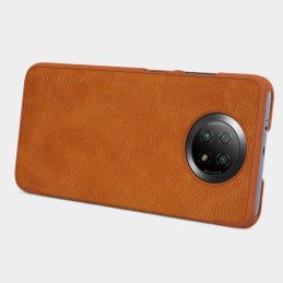 Nillkin Qin odinis dėklas, skirtas Xiaomi Redmi Note 9T 5G rudas