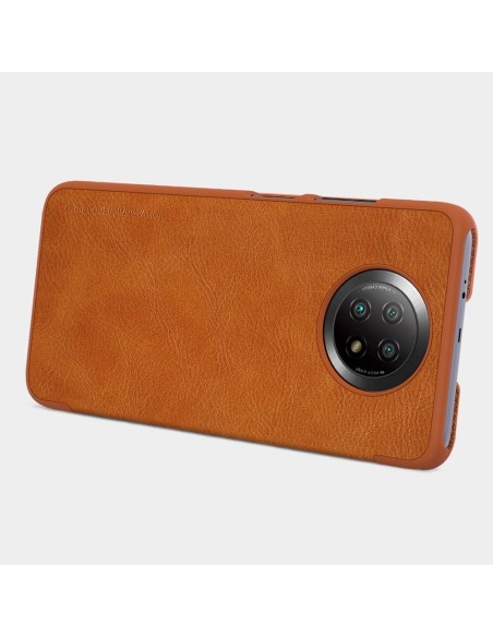 Nillkin Qin odinis dėklas, skirtas Xiaomi Redmi Note 9T 5G rudas