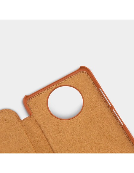 Nillkin Qin odinis dėklas, skirtas Xiaomi Redmi Note 9T 5G rudas