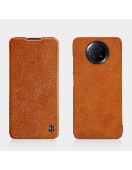 Nillkin Qin odinis dėklas, skirtas Xiaomi Redmi Note 9T 5G rudas