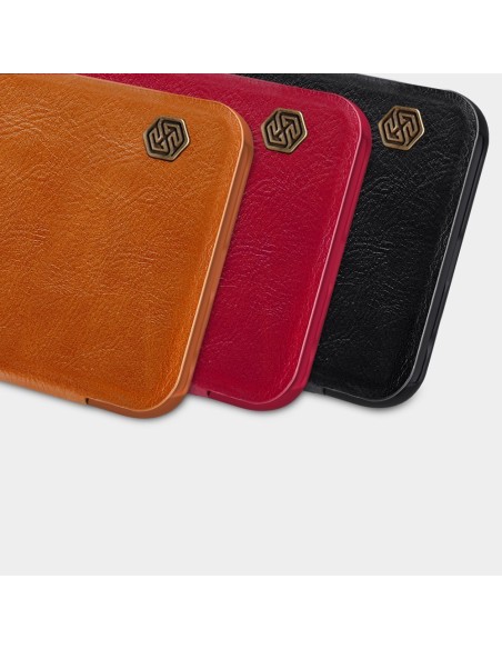 Nillkin Qin odinis dėklas, skirtas Xiaomi Redmi Note 9T 5G rudas