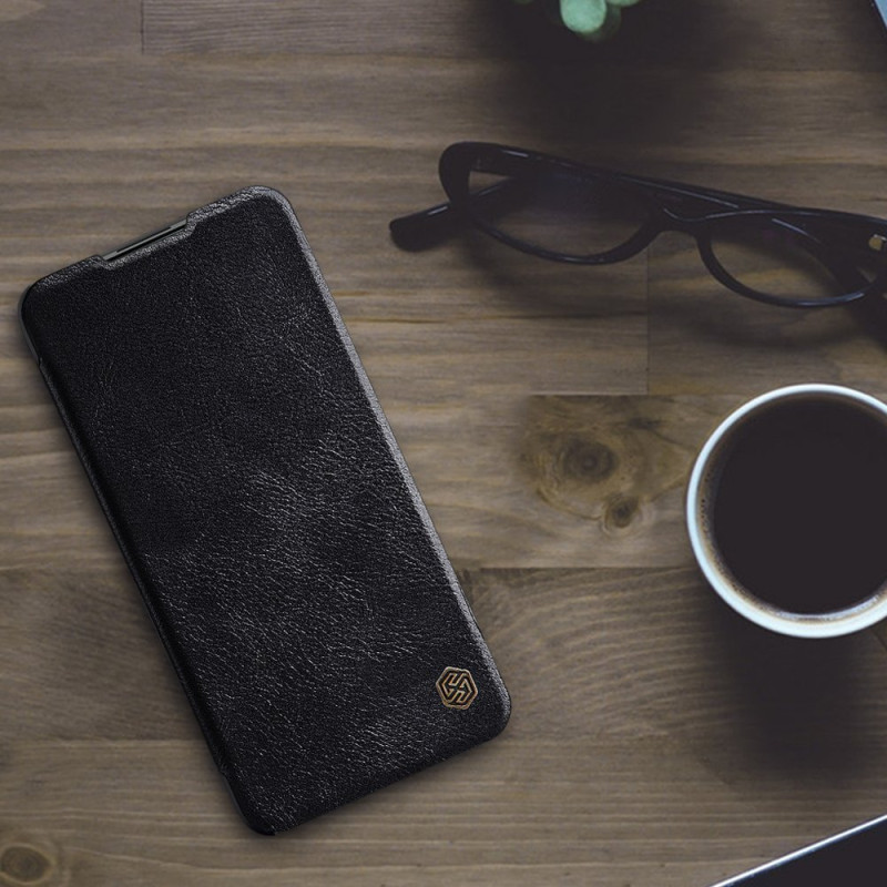 Nillkin Qin odinis dėklas, skirtas Xiaomi Redmi Note 9T 5G rudas