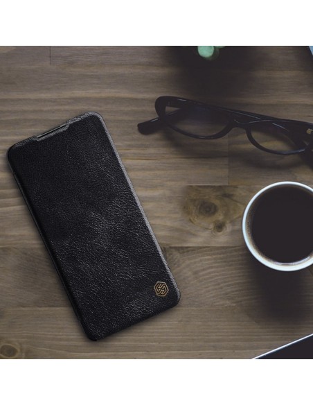 Nillkin Qin odinis dėklas, skirtas Xiaomi Redmi Note 9T 5G rudas