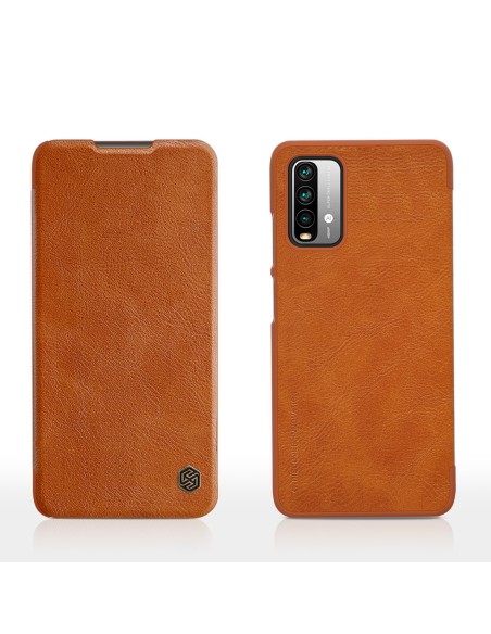 Nillkin Qin odinis dėklas Xiaomi Redmi 9T 4G - rudas Nillkin Qin odinis dėklas Xiaomi Redmi 9T 4G - rudas