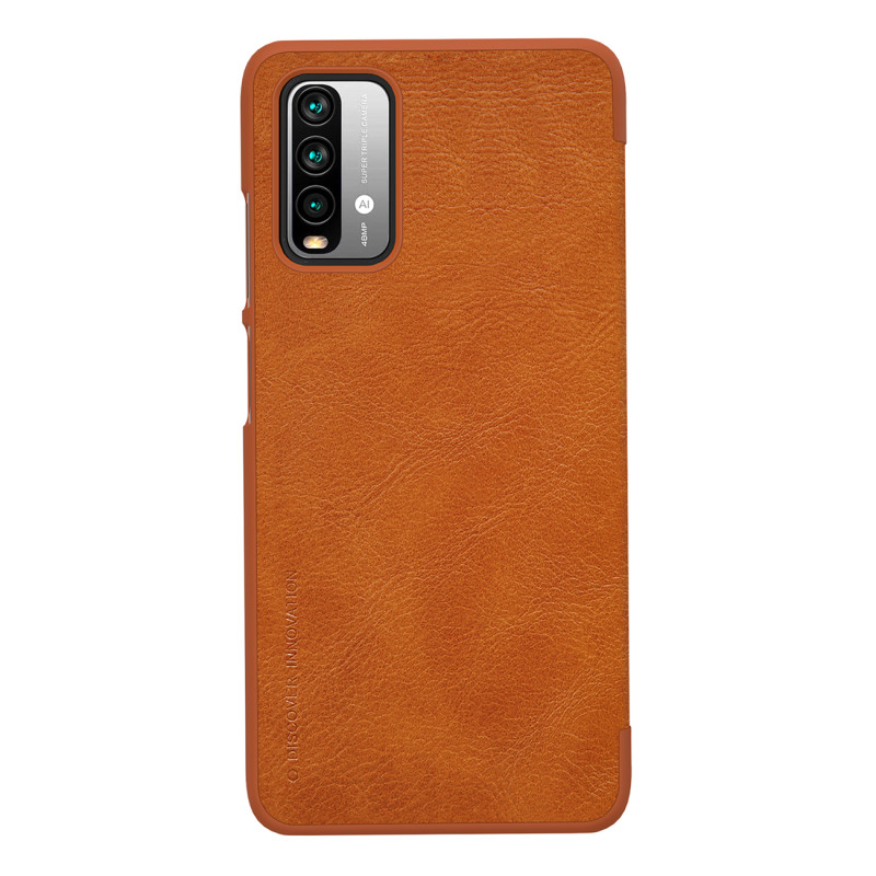 Nillkin Qin odinis dėklas Xiaomi Redmi 9T 4G - rudas
