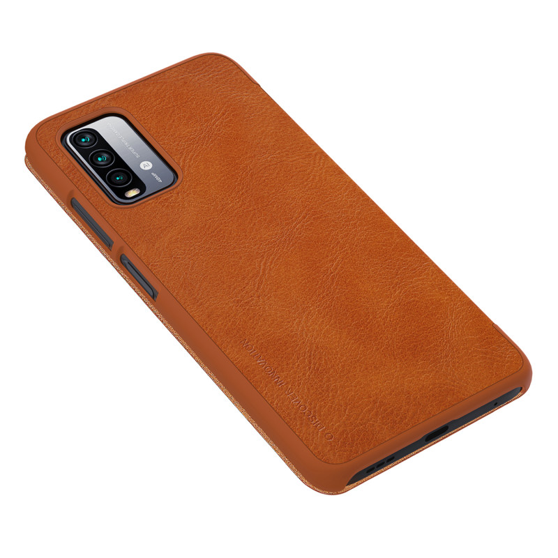 Nillkin Qin odinis dėklas Xiaomi Redmi 9T 4G - rudas