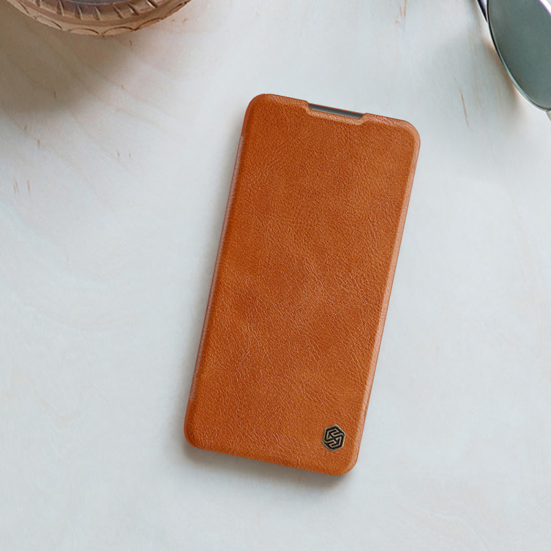 Nillkin Qin odinis dėklas Xiaomi Redmi 9T 4G - rudas