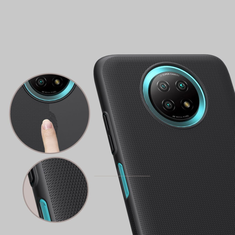 Nillkin Super Frosted Shield sustiprintas dėklo dangtelis skirtas Xiaomi Redmi Note 9T 5G juodas