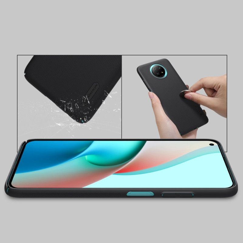 Nillkin Super Frosted Shield sustiprintas dėklo dangtelis skirtas Xiaomi Redmi Note 9T 5G juodas