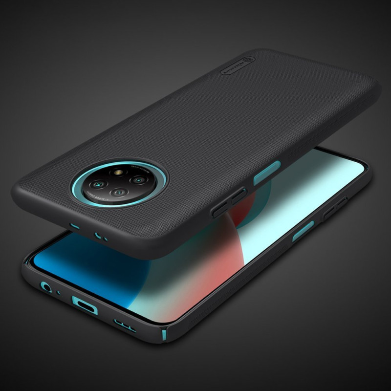 Nillkin Super Frosted Shield sustiprintas dėklo dangtelis skirtas Xiaomi Redmi Note 9T 5G juodas