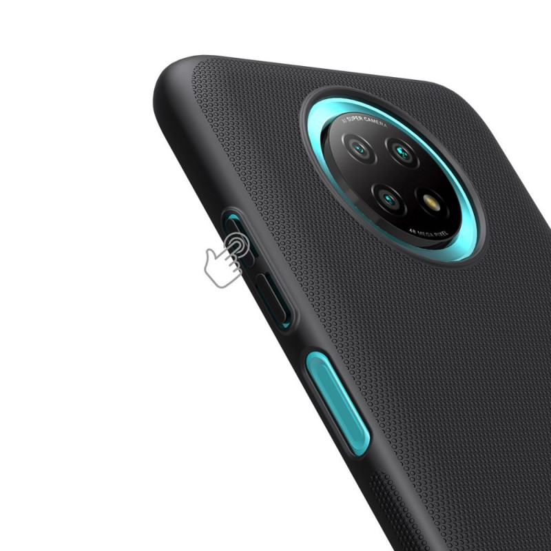 Nillkin Super Frosted Shield sustiprintas dėklo dangtelis skirtas Xiaomi Redmi Note 9T 5G juodas