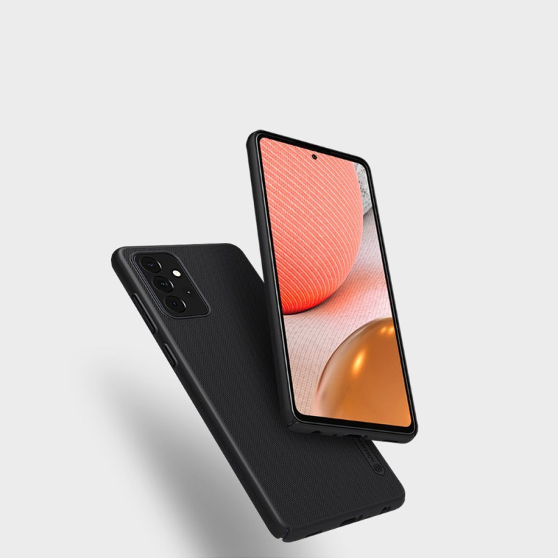 Nillkin Super Frosted Shield sustiprintas dėklo dangtelis, skirtas Samsung Galaxy A72 4G juodas