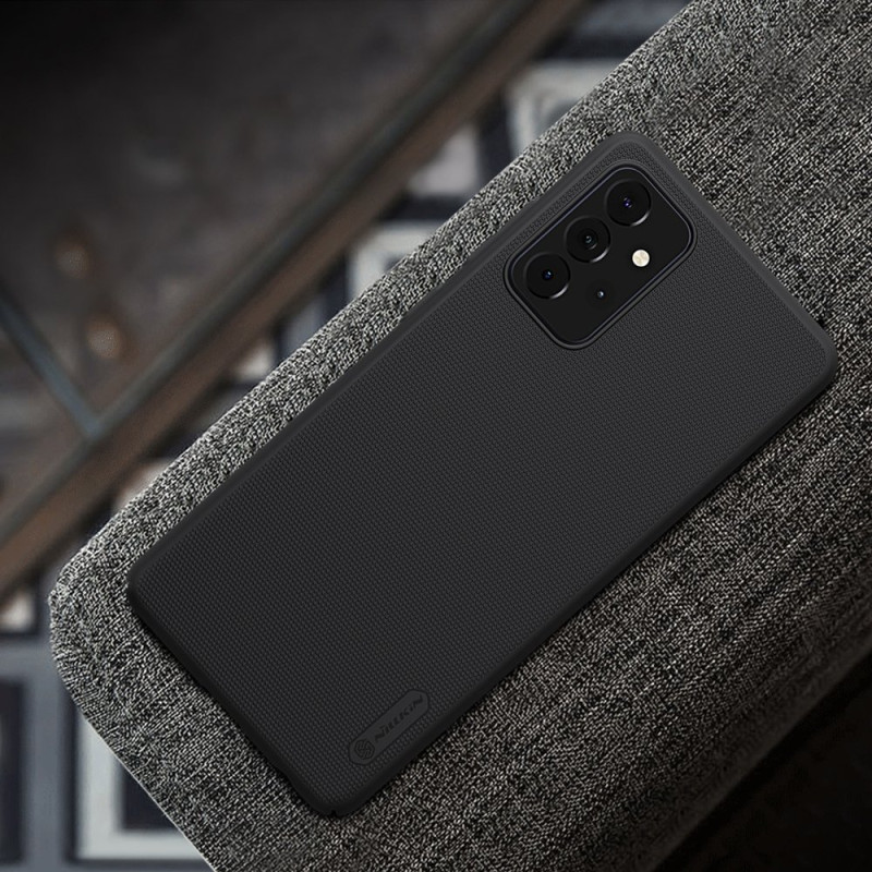Nillkin Super Frosted Shield sustiprintas dėklo dangtelis, skirtas Samsung Galaxy A72 4G juodas