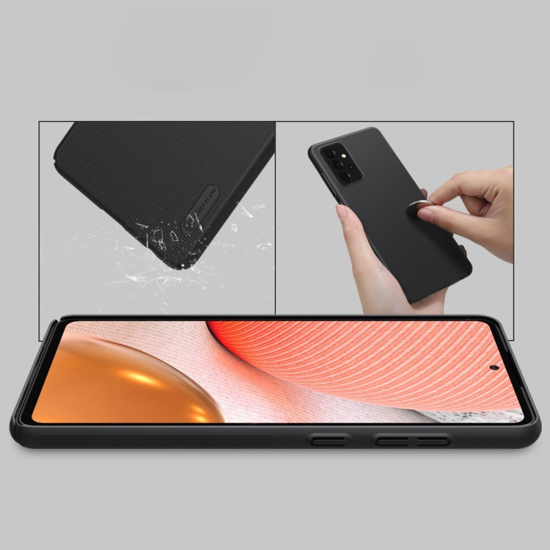 Nillkin Super Frosted Shield sustiprintas dėklo dangtelis, skirtas Samsung Galaxy A72 4G juodas