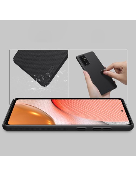Nillkin Super Frosted Shield sustiprintas dėklo dangtelis, skirtas Samsung Galaxy A72 4G juodas Nillkin Super Frosted Shield sustiprintas dėklo dangtelis, skirtas Samsung Galaxy A72 4G juodas