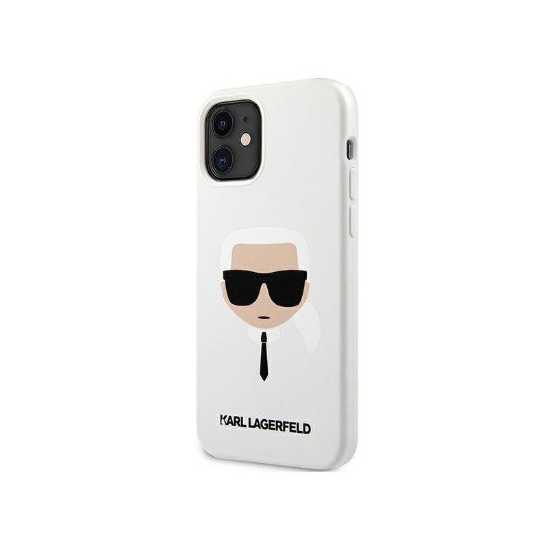 Karl Lagerfeld Silikoninis Karl& 39 s Head dėklas iPhone 12 mini - baltas