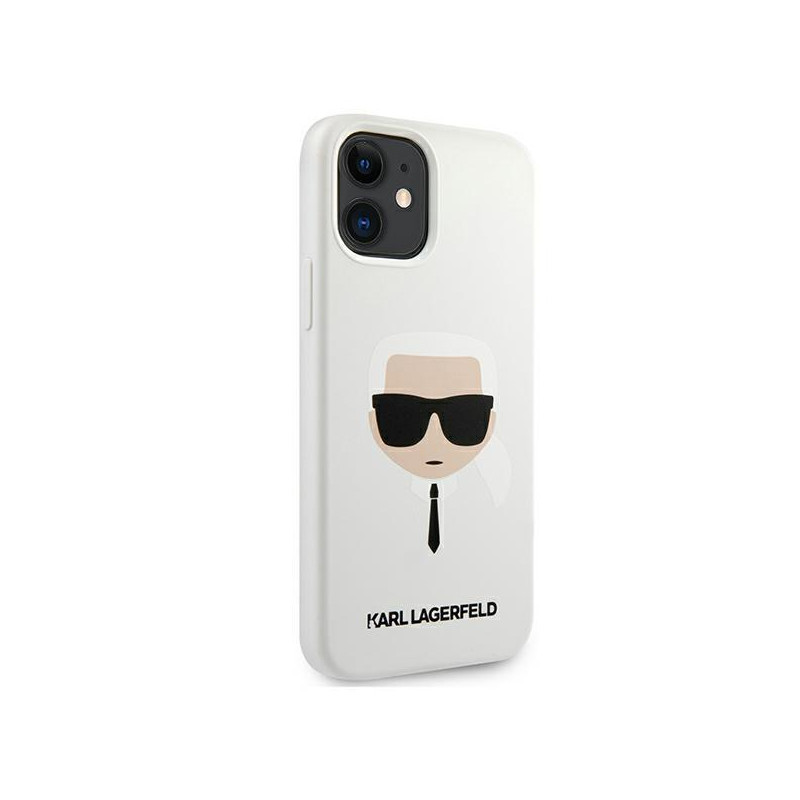 Karl Lagerfeld Silikoninis Karl& 39 s Head dėklas iPhone 12 mini - baltas