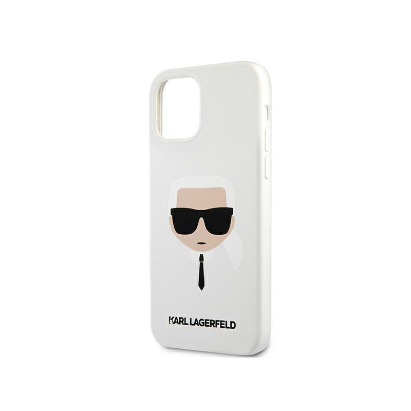 Karl Lagerfeld Silikoninis Karl& 39 s Head dėklas iPhone 12 mini - baltas