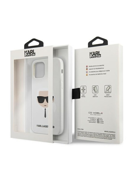 Karl Lagerfeld Silikoninis Karl& 39 s Head dėklas iPhone 12 mini - baltas Karl Lagerfeld Silikoninis Karl& 39 s Head dėklas iPhone 12 mini - baltas