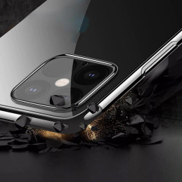 Clear Color dėklo gelio dėklas su metaliniu rėmeliu, skirtas Xiaomi Mi 11 black