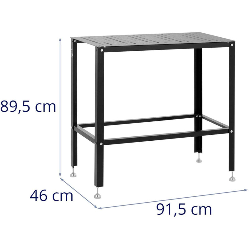 Montavimo suvirinimo stalas perforuotas viršus 3 mm 91,5 x 46 cm iki 100 kg