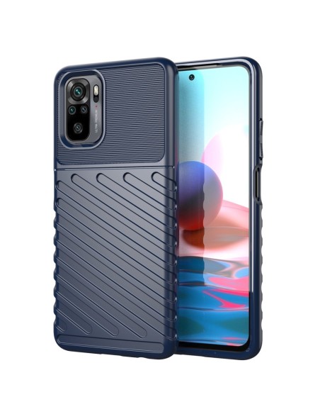 Thunder Case lankstus šarvuotas dėklo dangtelis skirtas Xiaomi Redmi Note 10 / Redmi Note 10S mėlynas