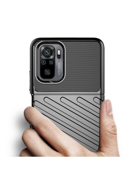 Thunder Case lankstus šarvuotas dėklo dangtelis skirtas Xiaomi Redmi Note 10 / Redmi Note 10S mėlynas