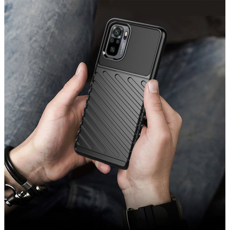 Thunder Case lankstus šarvuotas dėklo dangtelis skirtas Xiaomi Redmi Note 10 / Redmi Note 10S mėlynas