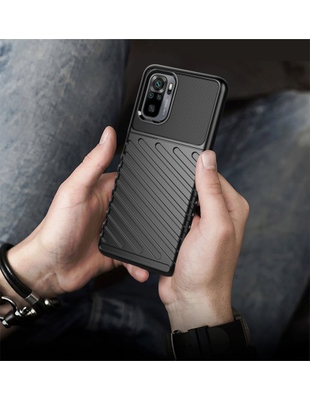 Thunder Case lankstus šarvuotas dėklo dangtelis skirtas Xiaomi Redmi Note 10 / Redmi Note 10S mėlynas