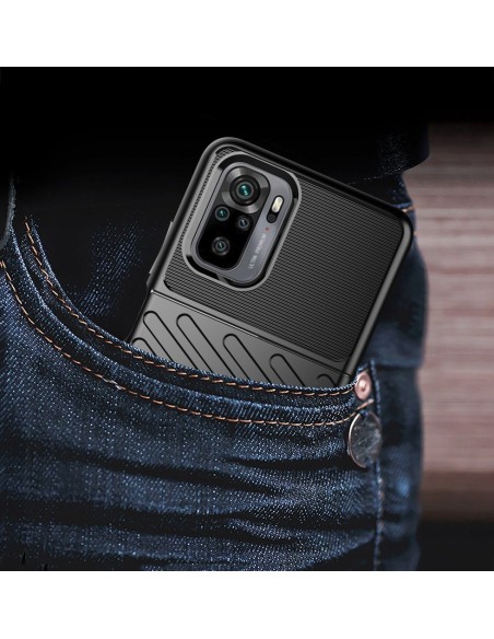Thunder Case lankstus šarvuotas dėklo dangtelis skirtas Xiaomi Redmi Note 10 / Redmi Note 10S mėlynas