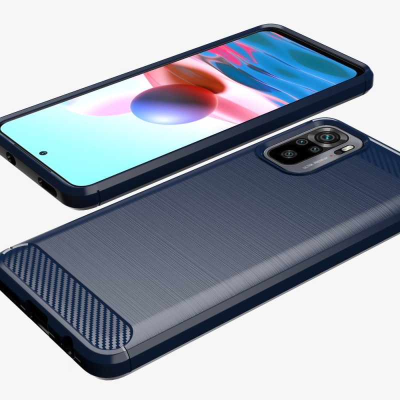 Carbon Case lankstus dangtelis, skirtas Xiaomi Redmi Note 10 / Redmi Note 10S mėlynas